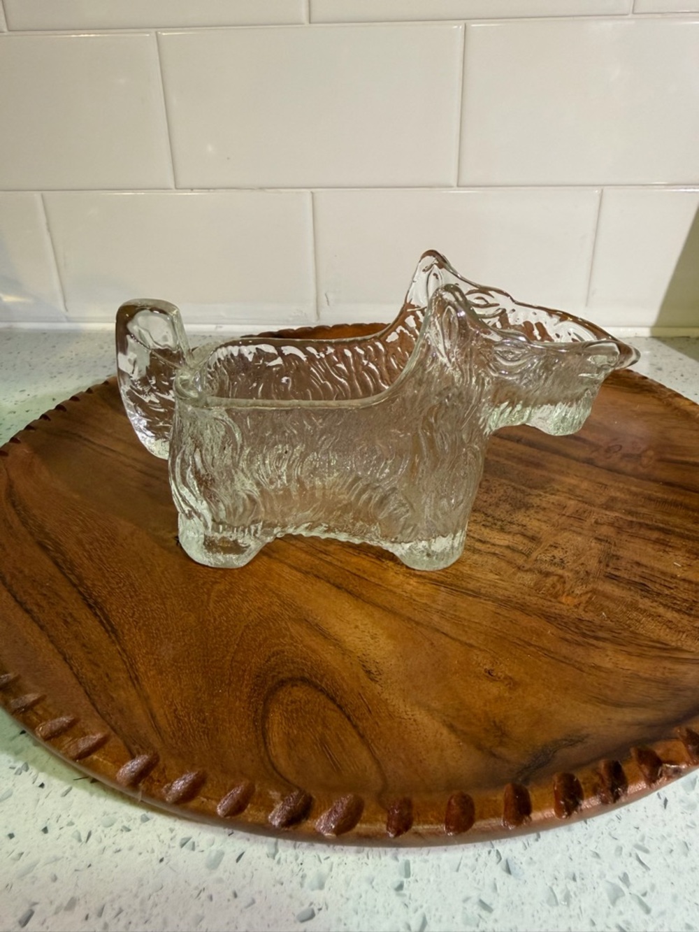 Vintage L.E. Smith Glass Company Scottish Terrier dog creamer